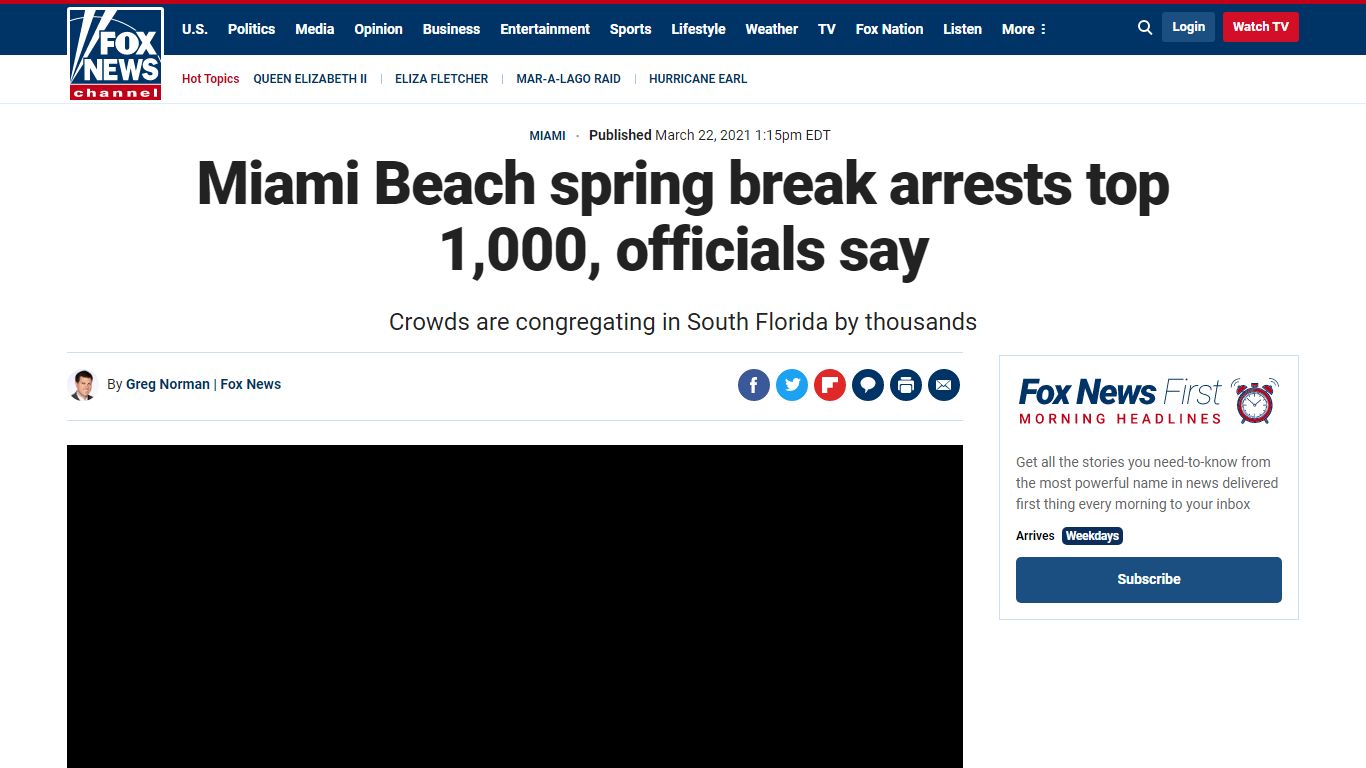 Miami Beach spring break arrests top 1,000, officials say