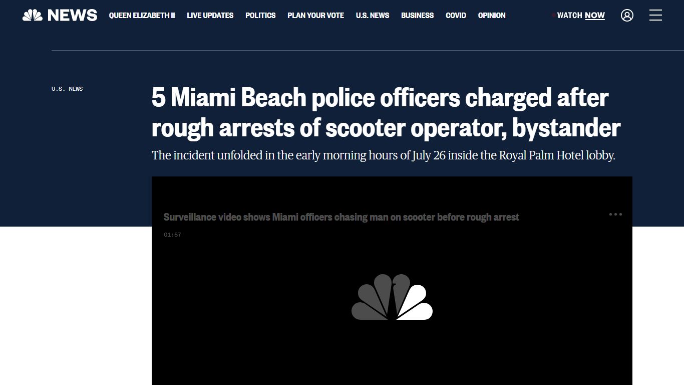 5 Miami Beach police officers charged after rough arrests of scooter ...