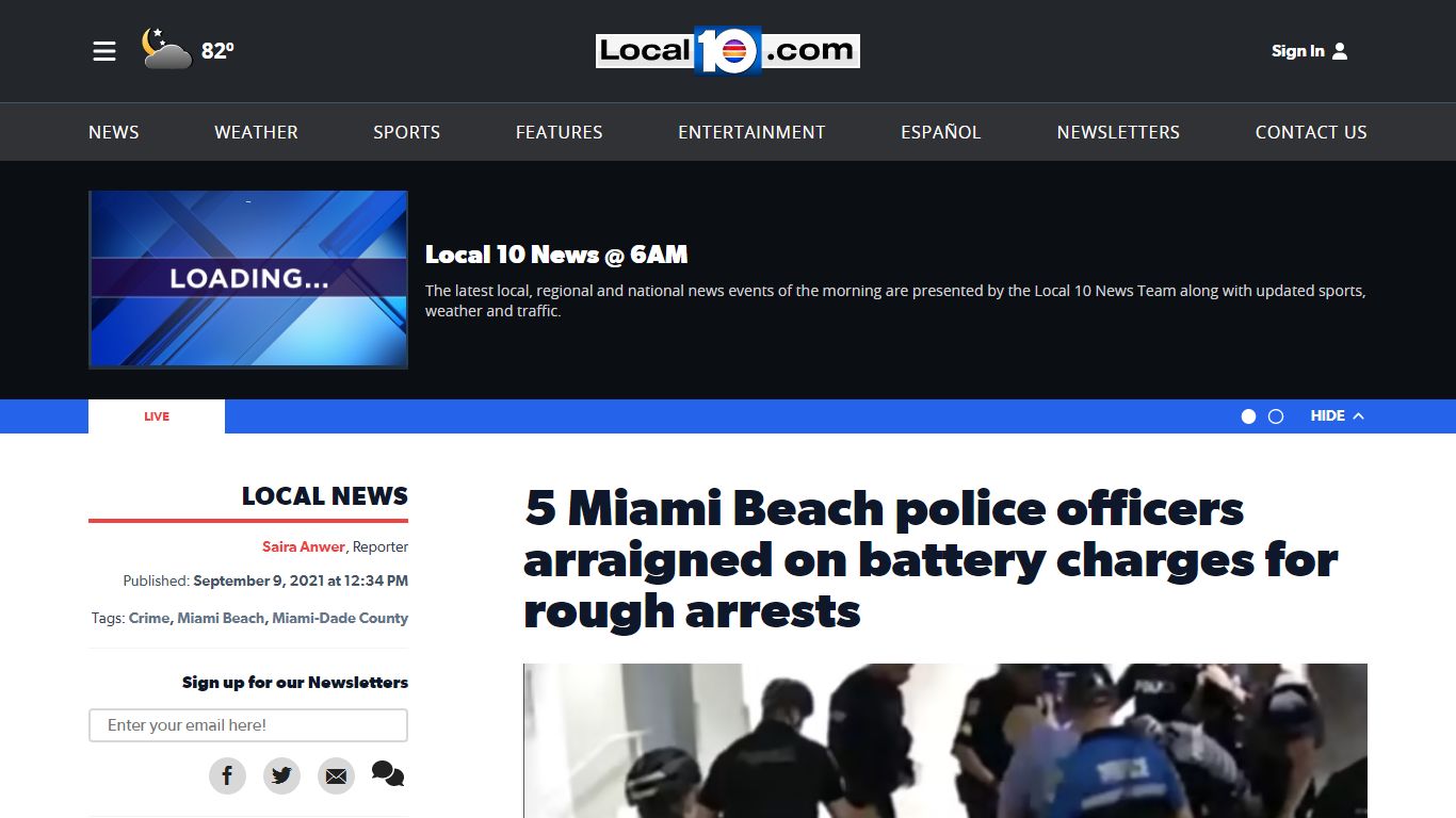 5 Miami Beach police officers arraigned on battery charges for ... - WPLG